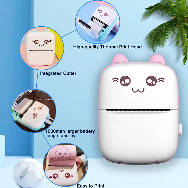 مینی پرینتر همراه بدون نیاز به جوهر مدل Rabbit