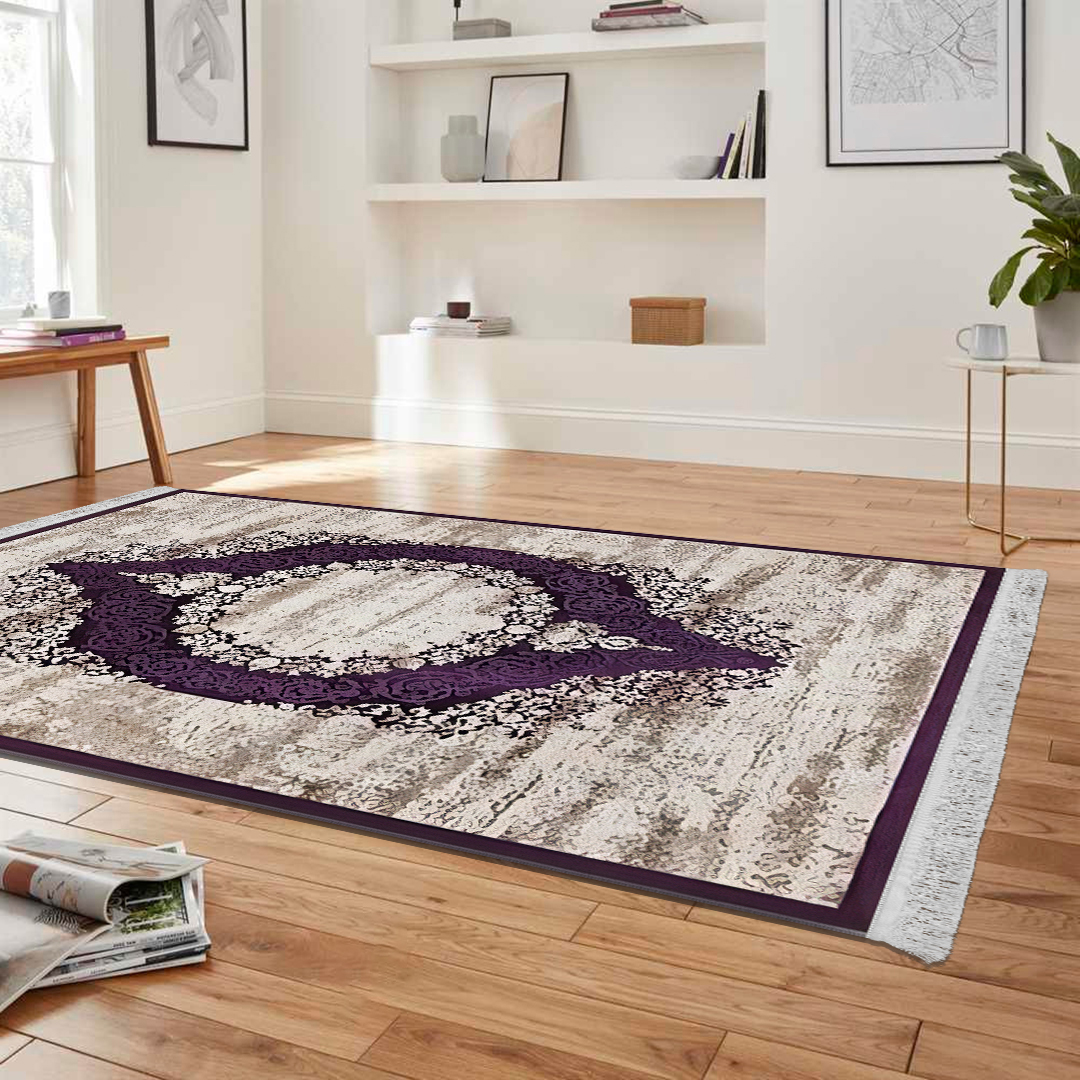 فرش مخمل نادی طرح سنتی کد O113