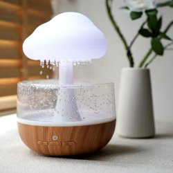 چراغ خواب و شبیه ساز باران مدل ابری طرح چوب RGB